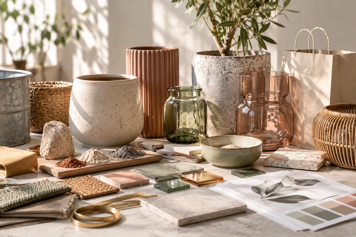 Verschillende materialen en structuren binnen één collectie