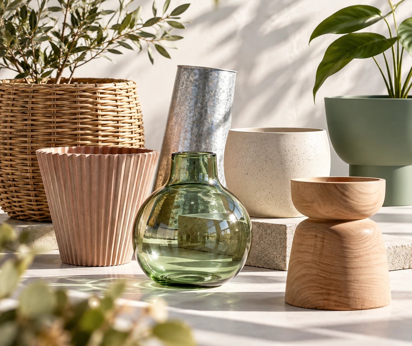 Plant en pot als één presentatie voor de markt